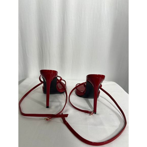 Michael Costello 'Tanya' Strappy Red Heels Size 8 - Picture 3 of 5